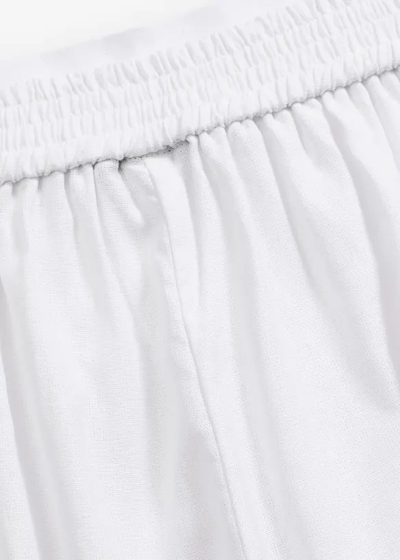 Shorts con elastico in vita in misto lino fresco, bonprix