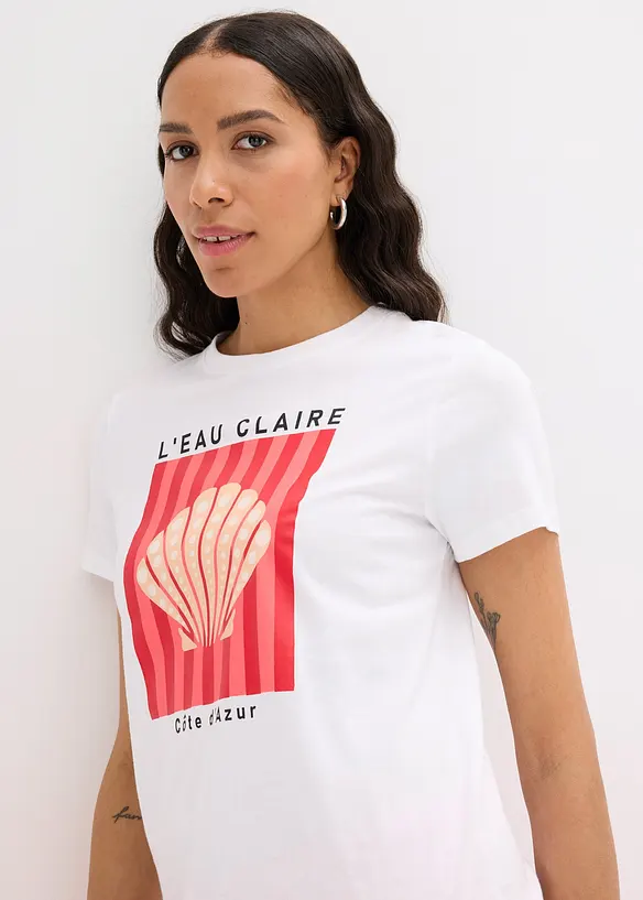 T-shirt in puro cotone, bonprix
