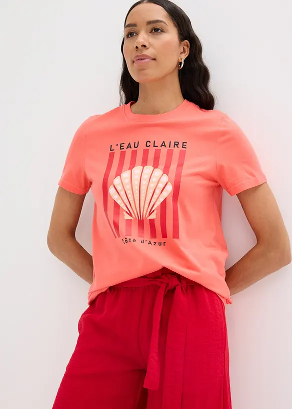 T-shirt in puro cotone, bonprix