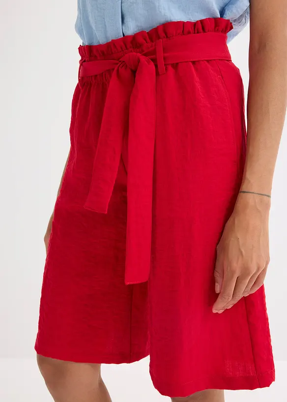 Bermuda con elastico in vita in misto viscosa fluente, bonprix