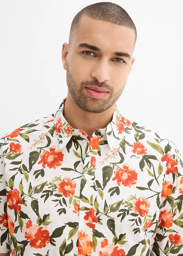 Camicia a maniche corte in puro cotone, bonprix