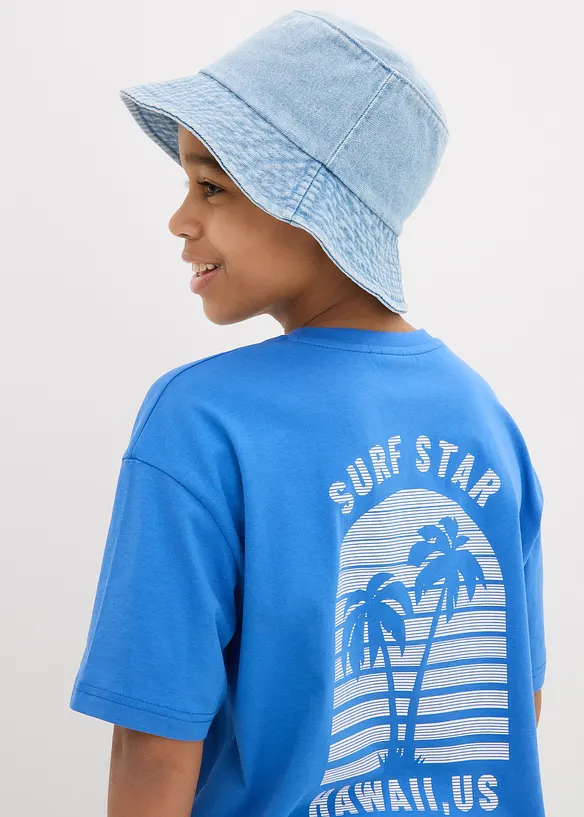 T-shirt in cotone biologico con stampa dietro, bonprix