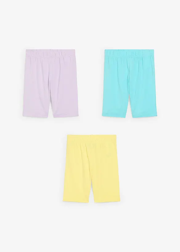 Ciclisti in misto cotone elasticizzato (pacco da 3), bonprix