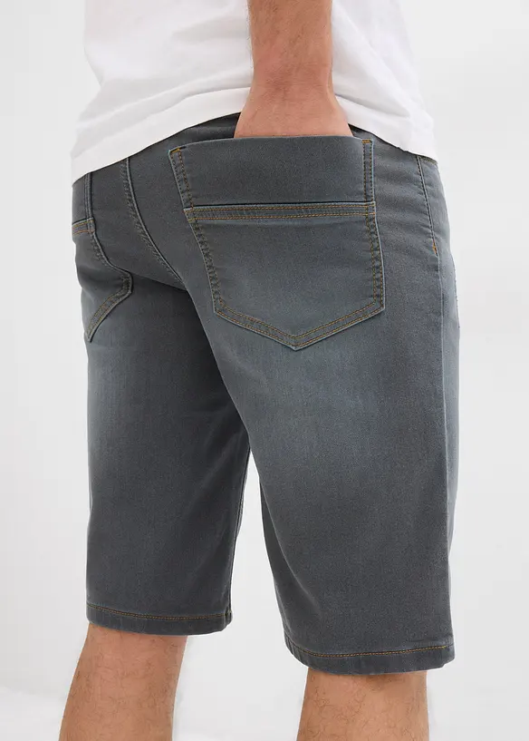 Bermuda di jeans in felpa con taglio comfort, regular fit, bonprix
