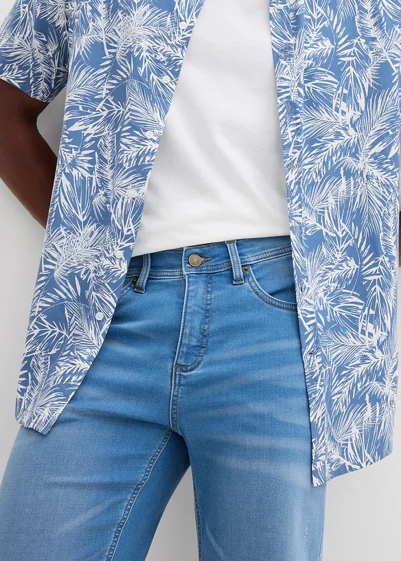 Bermuda di jeans in felpa con taglio comfort, regular fit, bonprix