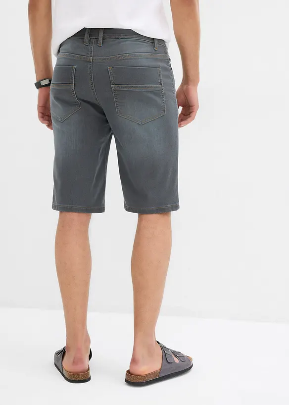 Bermuda di jeans in felpa con taglio comfort, regular fit, bonprix