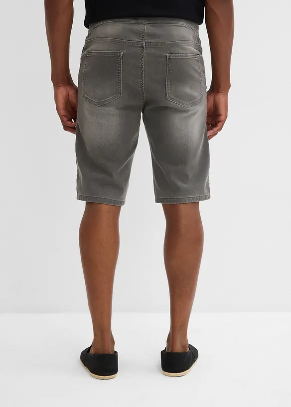 Bermuda di jeans in felpa con taglio comfort, regular fit, bonprix