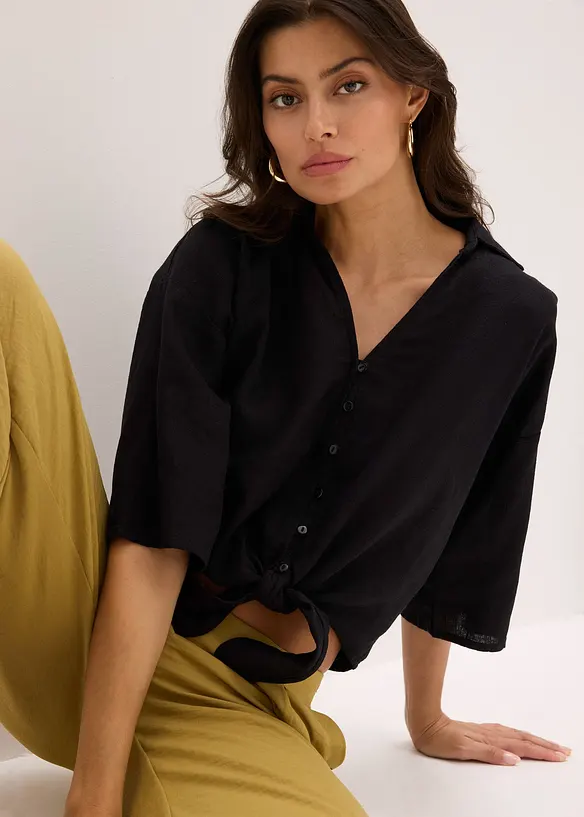 Camicetta in misto lino, bonprix