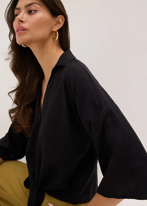 Camicetta in misto lino, bonprix