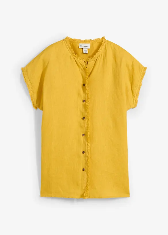 Blusa a tunica in puro lino, bonprix