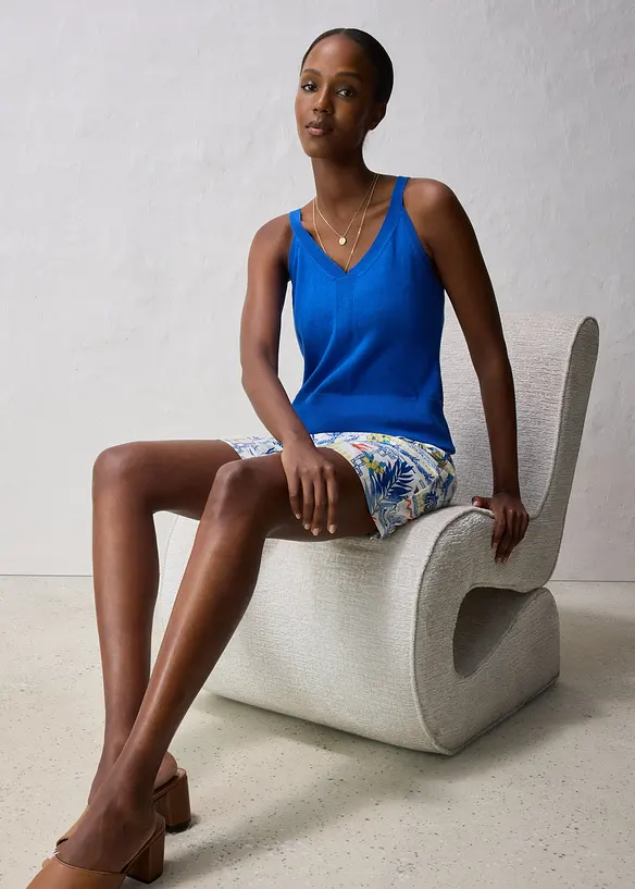 Top in maglia misto seta, bonprix