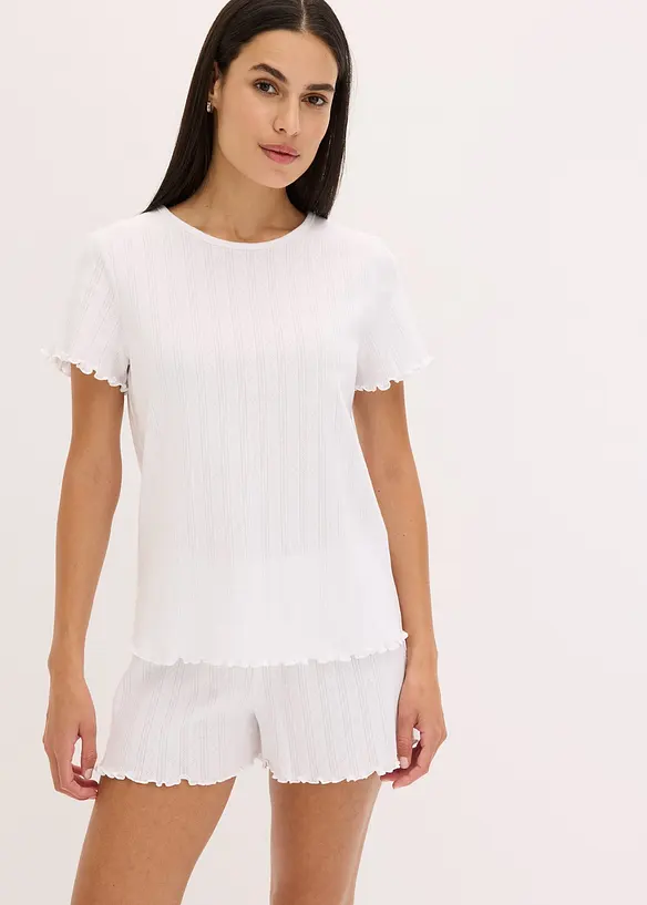 Pigiama estivo in jersey pointoille, bonprix