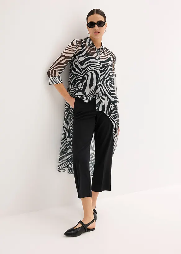 Camicia lunga in chiffon, bonprix