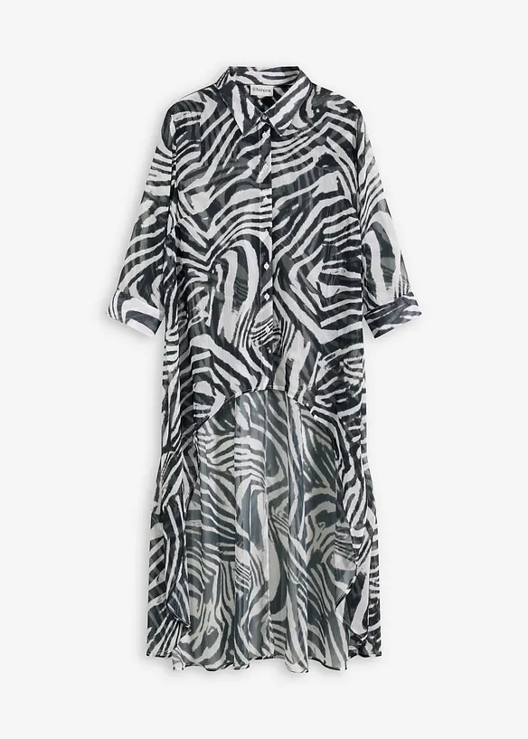Camicia lunga in chiffon, bonprix