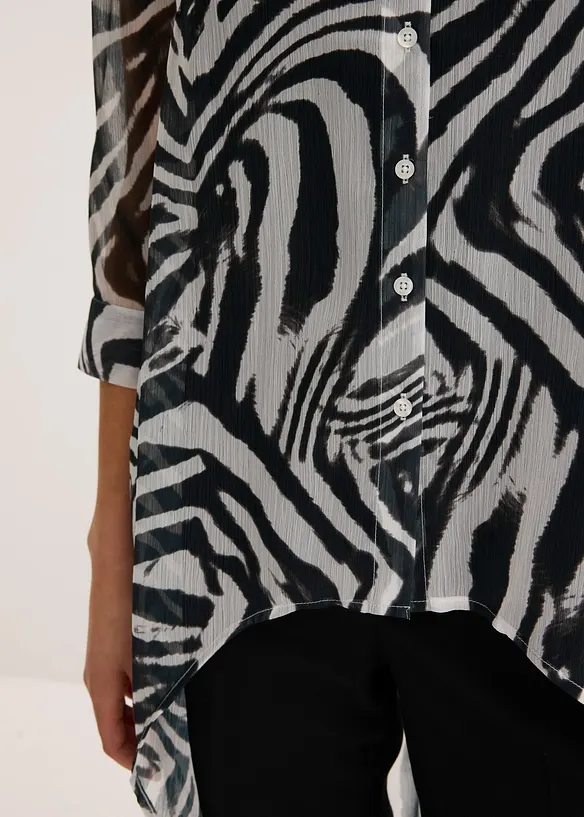 Camicia lunga in chiffon, bonprix