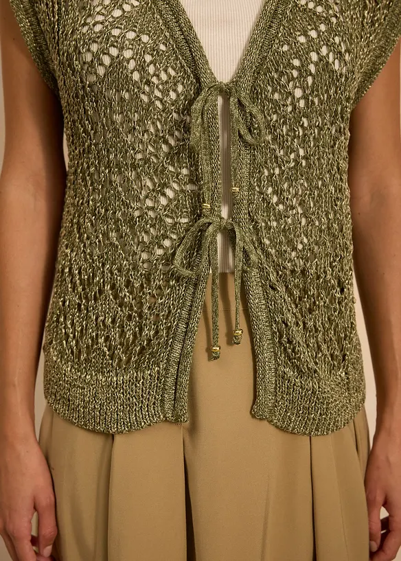 Cardigan traforato con viscosa, bonprix