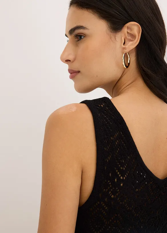 Top in maglia traforato, bonprix