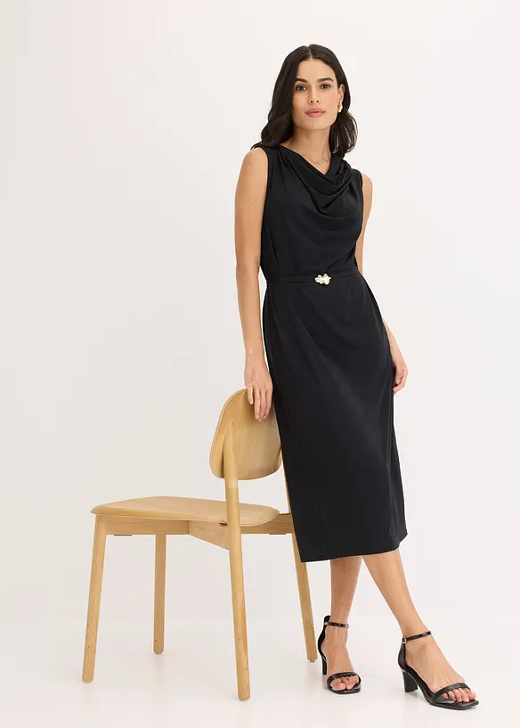 Abito in maglina con cintura (set 2 pezzi), bonprix