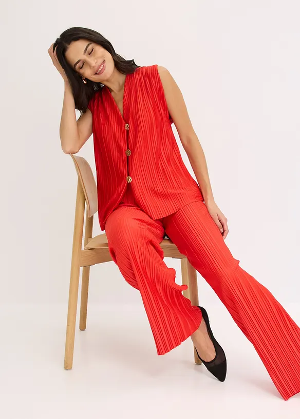 Top plissettato, bonprix