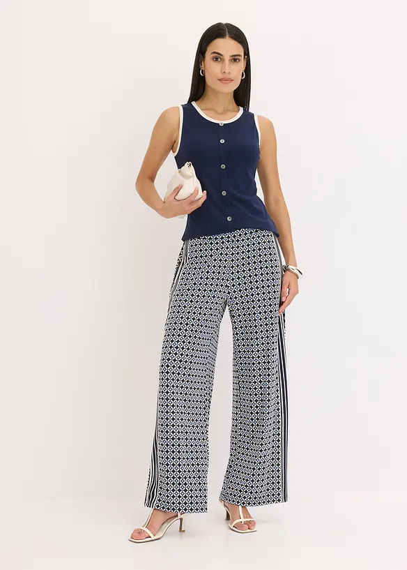 Top in jersey con bordi a contrasto, bonprix