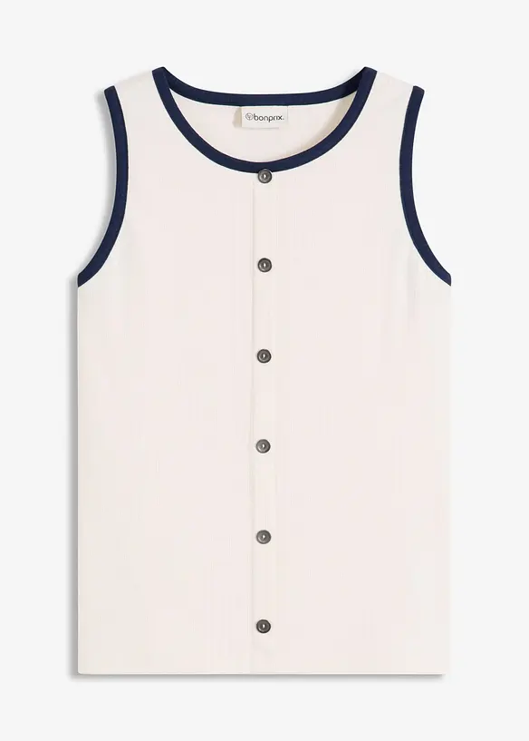 Top in jersey con bordi a contrasto, bonprix