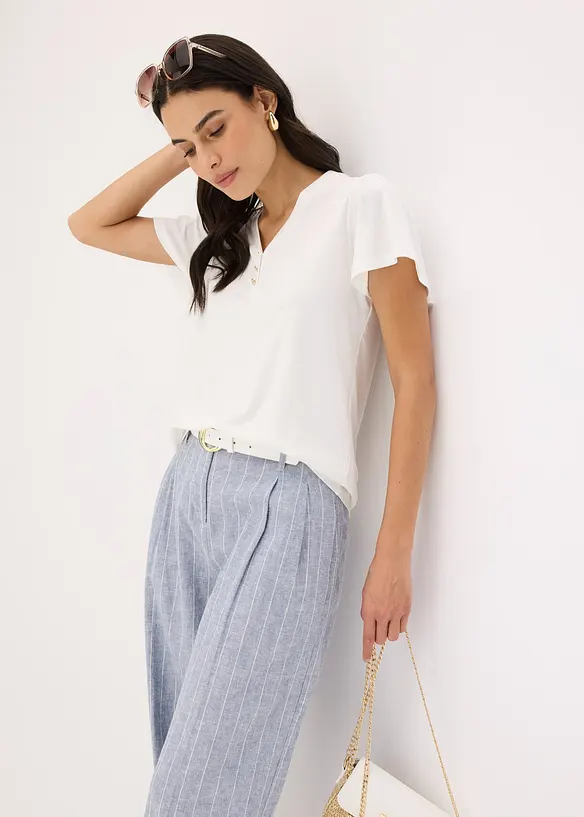 Maglia in viscosa con bottoni, bonprix