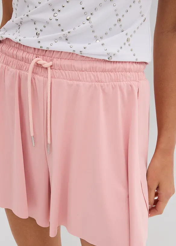 Shorts stile tennis con elastico in vita, bonprix