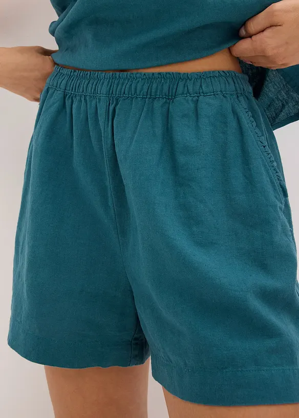 Shorts in misto lino, bonprix