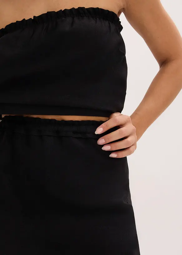 Minigonna in misto lino, bonprix