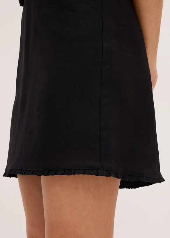 Minigonna in misto lino, bonprix