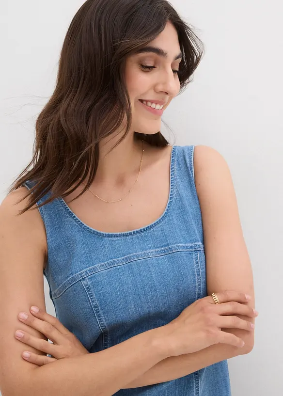 Abito di jeans in cotone biologico elasticizzato, bonprix