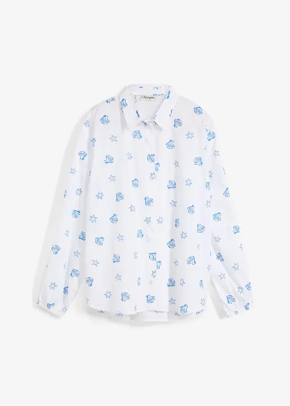 Blusa oversize in puro cotone, bonprix
