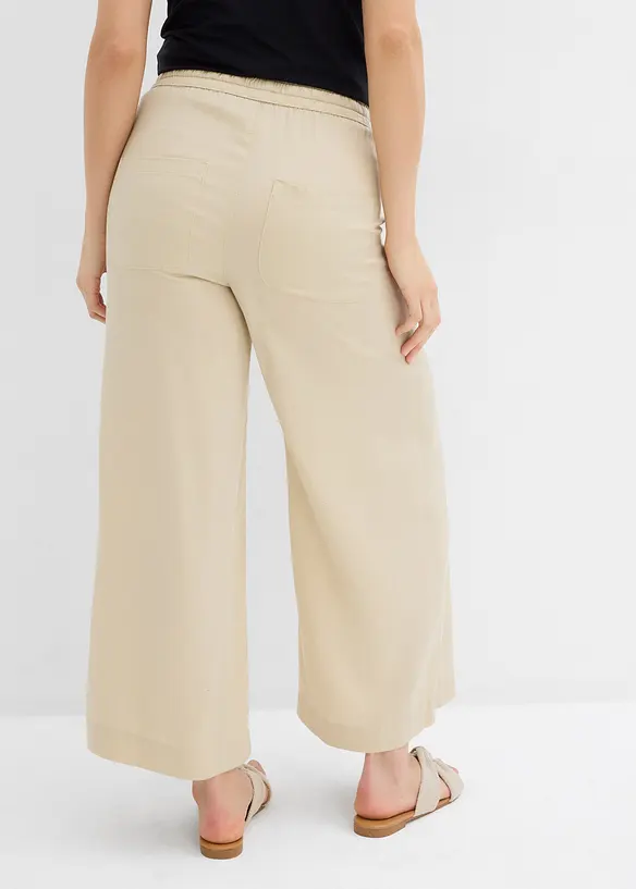Pantaloni  a 7/8 in lyocell con elastico in vita, bonprix