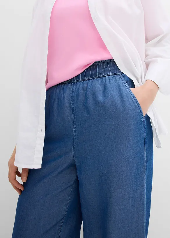 Pantaloni in lyocell con comodo elastico in vita, bonprix