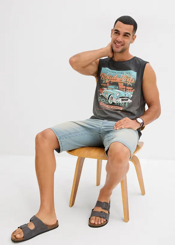 Canotta con effetto lavato (pacco da 2), bonprix