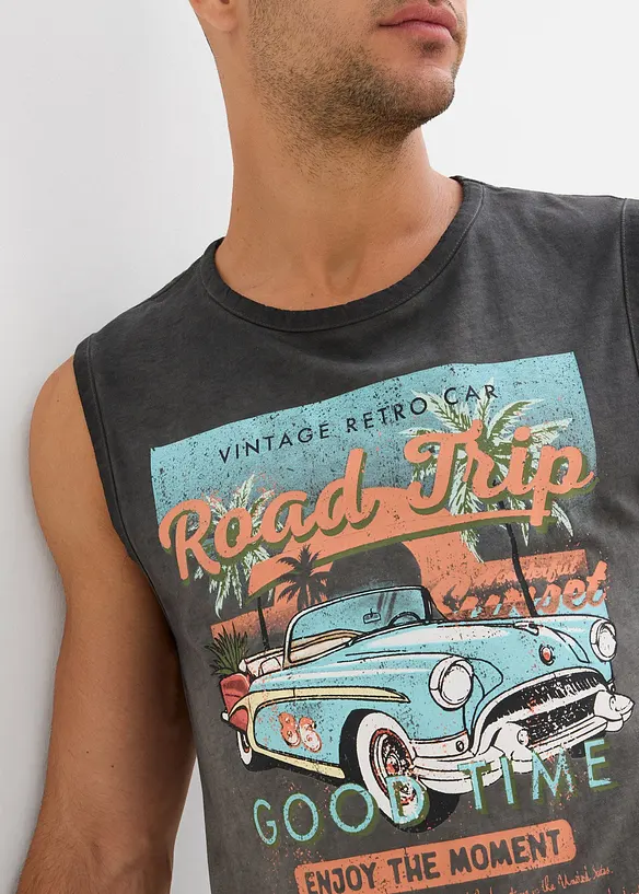 Canotta con effetto lavato (pacco da 2), bonprix