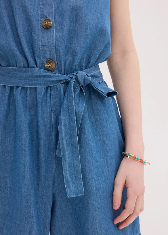 Tuta in denim di cotone fluido, bonprix