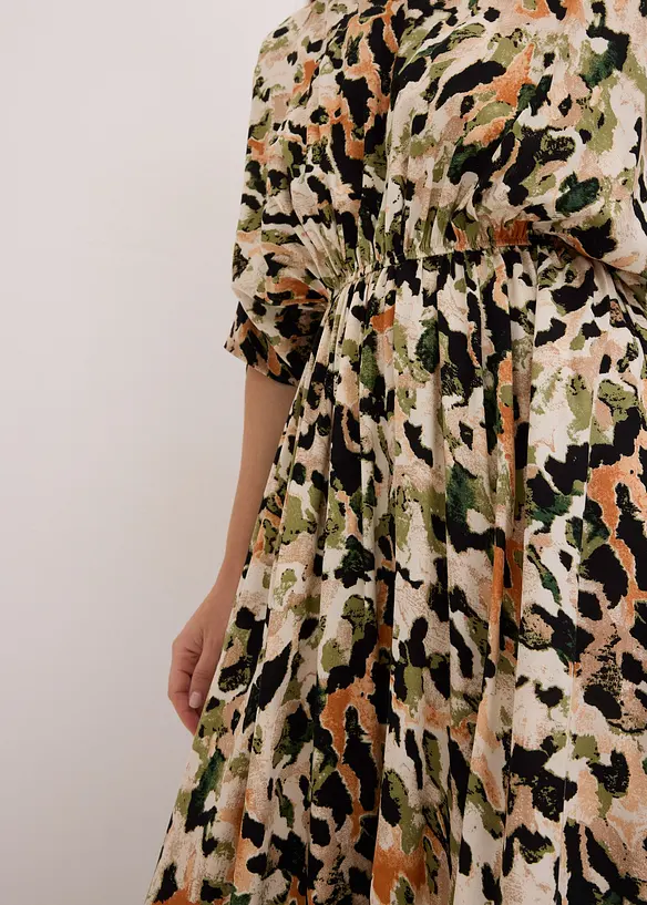 Abito lungo in viscosa fluente con paillettes, bonprix