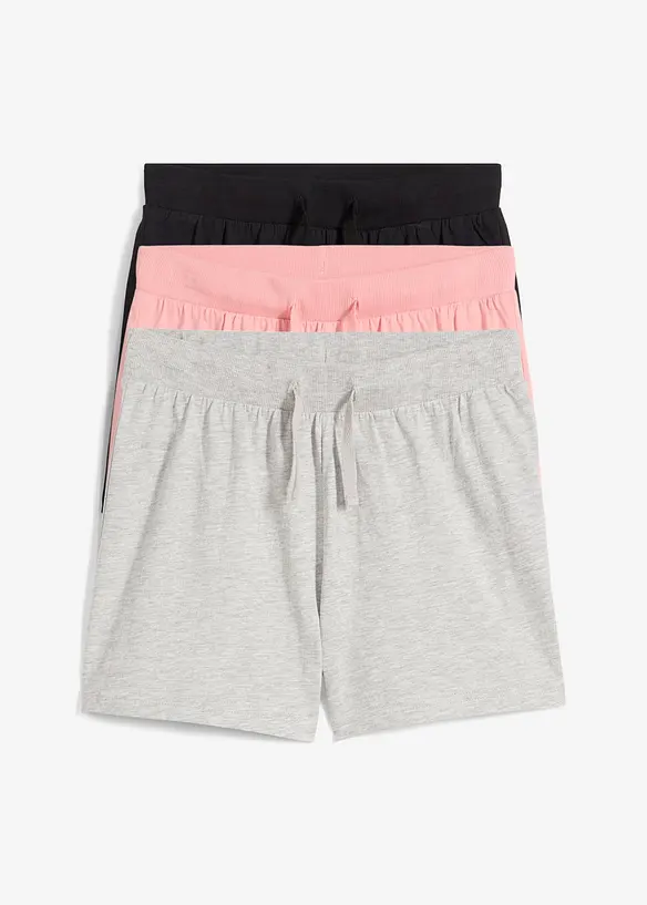 Shorts in jersey di puro cotone biologico (pacco da 3), bonprix