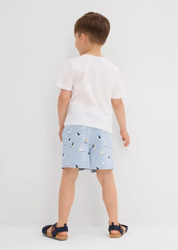 T-shirt e pantaloncini in puro cotone biologico (set 2 pezzi), bonprix