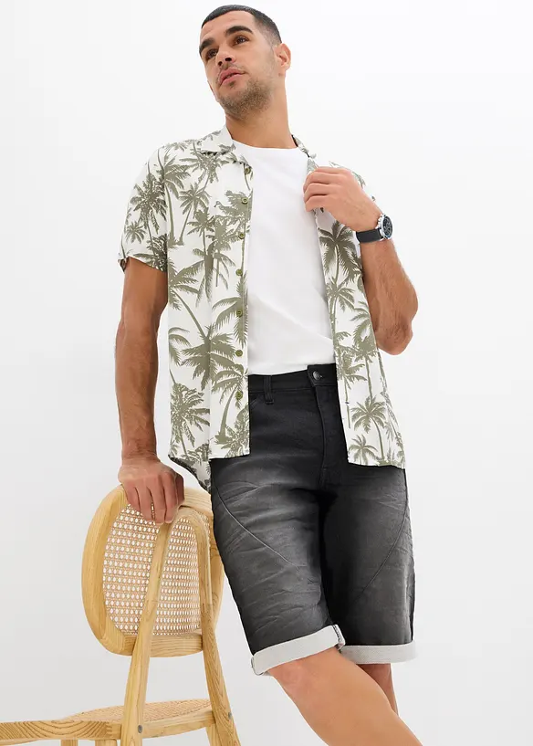 Bermuda in jeans di felpa, relaxed fit, bonprix