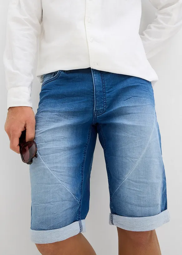 Bermuda in jeans di felpa, relaxed fit, bonprix