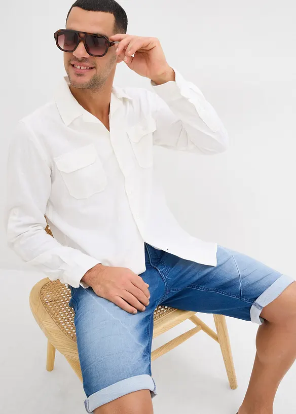 Bermuda in jeans di felpa, relaxed fit, bonprix