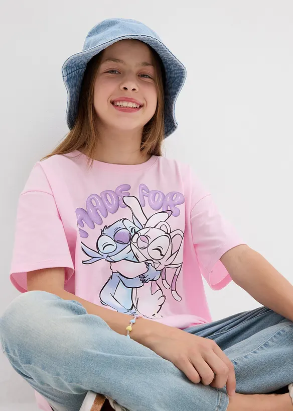 Maglia Disney in puro cotone con Stitch, Lilo & Stitch