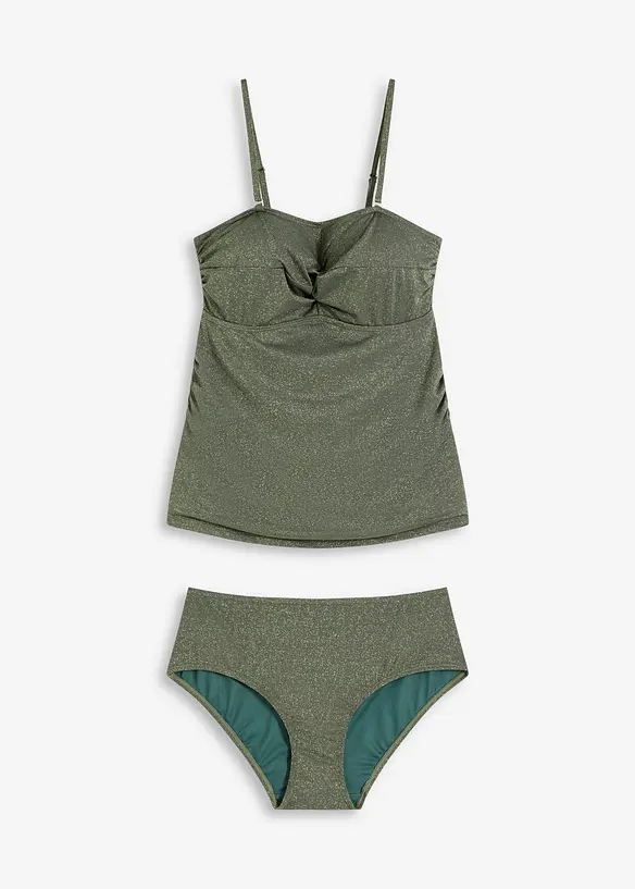 Tankini (set 2 pezzi) con filato glitterato, bonprix