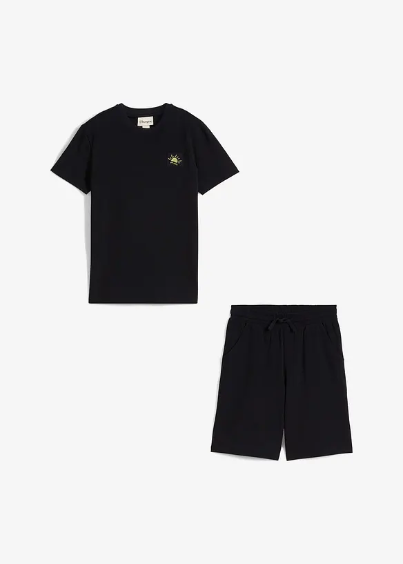 T-shirt e pantaloni corti in cotone biologico (set 2 pezzi), bonprix
