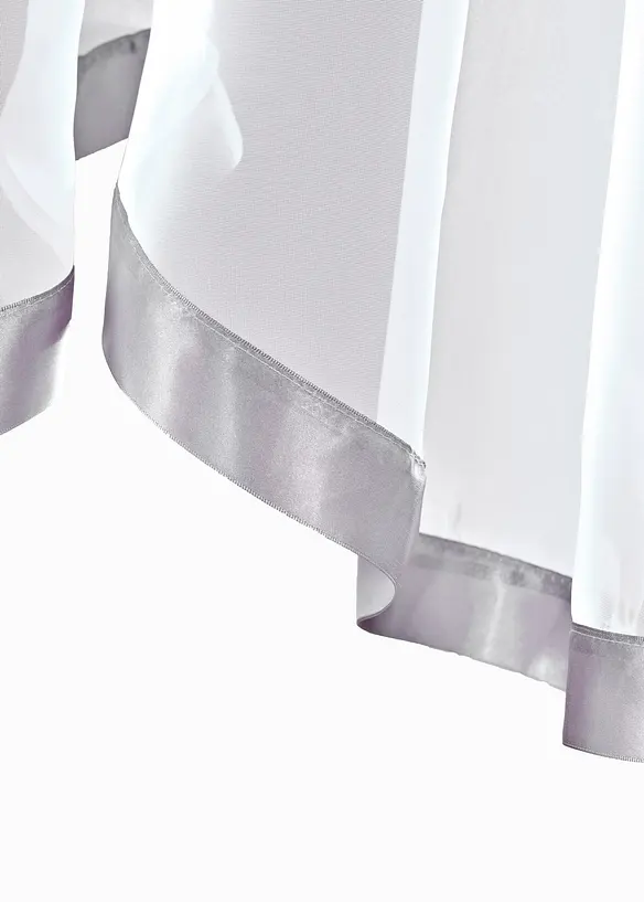 Tendina corta con fascia di satin e poliestere riciclato, bonprix
