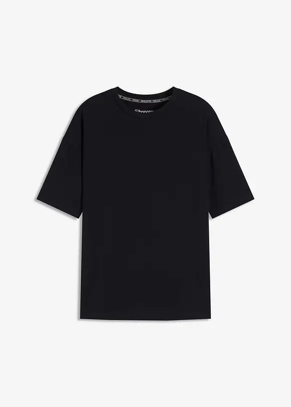 T-shirt per sport oversize con cotone, ad asciugatura rapida, bonprix