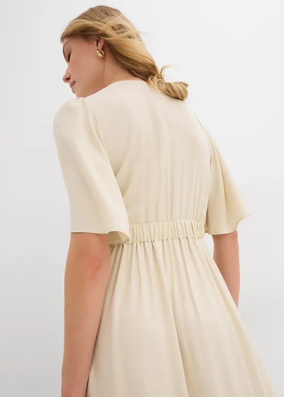 Abito lungo a balze in viscosa fluente, bonprix