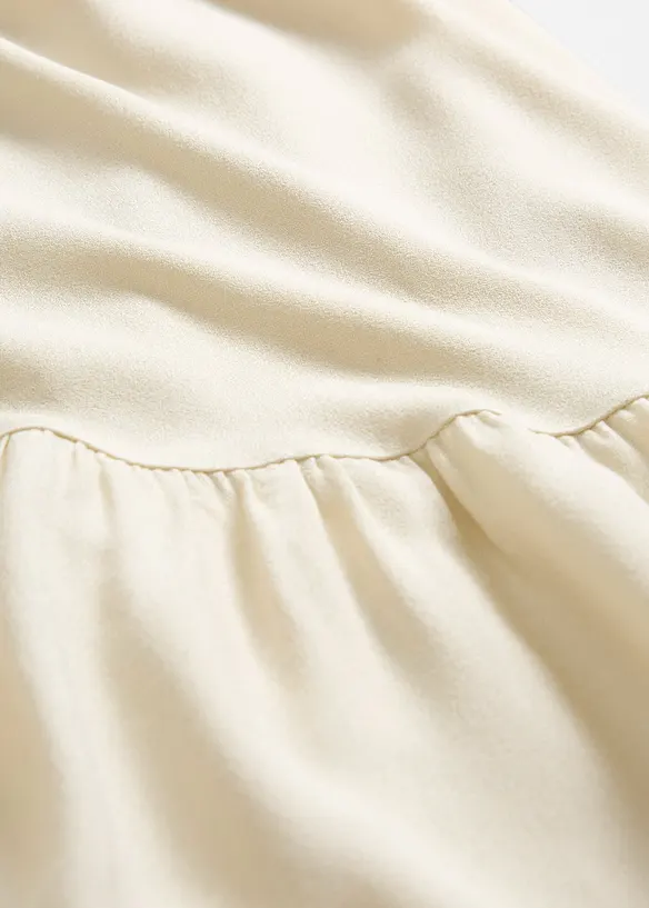 Abito lungo a balze in viscosa fluente, bonprix